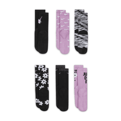 Nike Everyday Plus Cushioned Kids' Crew Socks (6 Pairs)