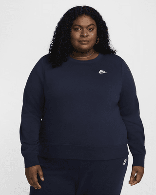 Женский свитшот Nike Sportswear Club Fleece Crew-Neck (Plus Size)