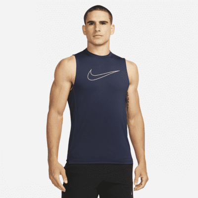 nike pro training tank in white