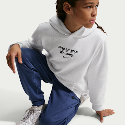 Sudadera con gorro sin cierre de lucha para niños talla grande Nike