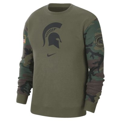 Michigan State Club Fleece Men's Nike College Crew-Neck Sweatshirt