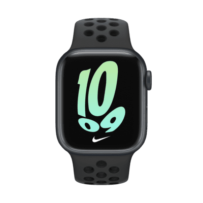 Apple Watch Nike Series 7 (GPS) mit Nike Sportarmband 41-mm-Aluminiumgehäuse in Midnight