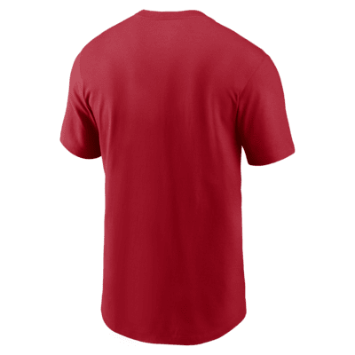 Playera de la MLB Nike para hombre Cincinnati Reds Fuse Wordmark