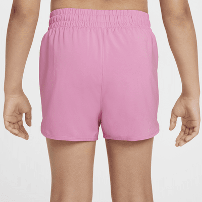 Shorts de entrenamiento de tejido Woven Dri-FIT de tiro alto para niña talla grande Nike One