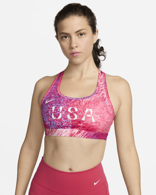 Женские  USA Swoosh Nike Dri-FIT Padded Sports Bra