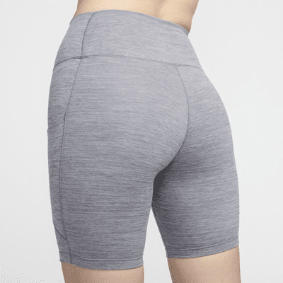 Shorts de ciclismo con bolsillos de tiro alto de 20 cm para mujer Nike One