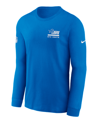 Мужская футболка Detroit Lions Sideline Team Issue Nike Dri-FIT NFL Long-Sleeve
