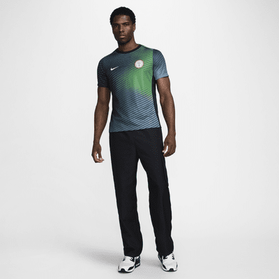 Kortärmad fotbollströja för uppvärmning Nigeria Academy Pro Nike Dri-FIT för män