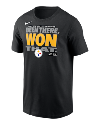 Мужская футболка Pittsburgh Steelers 2025 AFC North Champions Trophy Collection Nike NFL