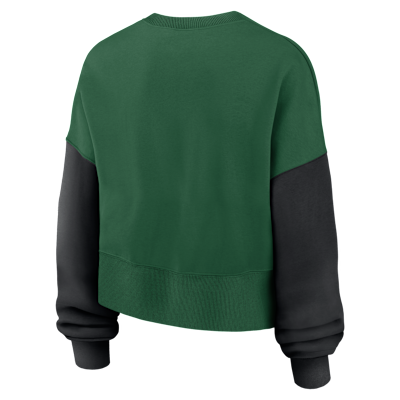 Sudadera de cuello redondo sin cierre de la NFL Nike para mujer New York Jets
