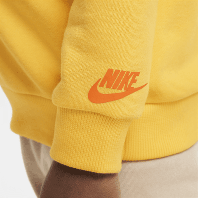 Conjunto de sudadera de cuello redondo de French Terry estampada infantil Nike Sportswear Create Your Own Adventure