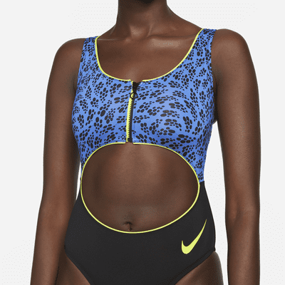 Nike Party Dots Women's Cutout One-Piece Swimsuit