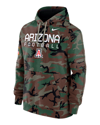 Мужское худи Arizona Wildcats Military Appreciation Club Men’s Nike College Pullover Hoodie