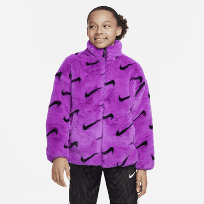 Nike Sportswear Big Kids' Faux Fur Jacket