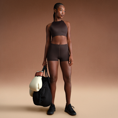 NikeSKIMS Shine Women's Mid-Rise 2" Boyshorts with Drawcord
