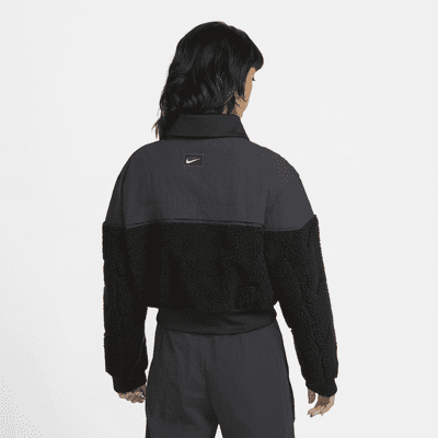 nike jacket fleece black