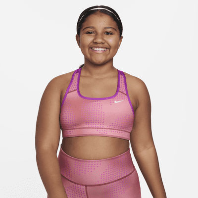 Bra deportivo reversible para niñas talla grande Nike Swoosh (talla amplia)