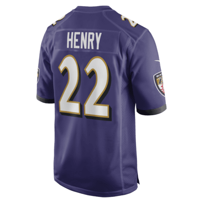 Jersey de fútbol americano Nike de la NFL Game para hombre Derrick Henry Baltimore Ravens