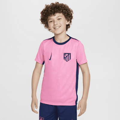 Třetí předzápasové fotbalové tričko Nike Dri-FIT Atlético Madrid Academy Pro pro větší děti