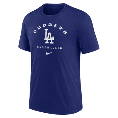 Men's Los Angeles Dodgers Nike Ash Legacy Tri-Blend Raglan
