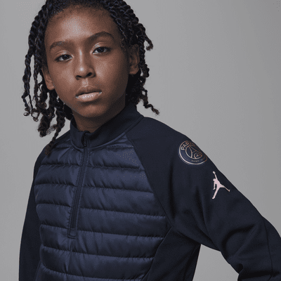 Paris Saint-Germain Academy Winter Warrior Jordan Therma-FIT futballfelső nagyobb gyerekeknek