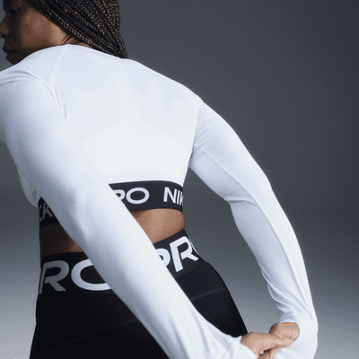 Maglia corta a manica lunga Dri-FIT Nike Pro – Donna