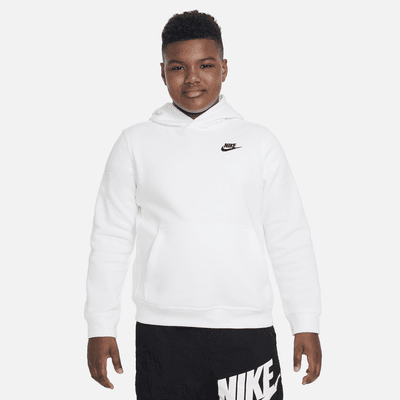  Nike Boy's NSW Pull Over Hoodie Club, Black/White