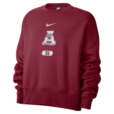 Sudadera con cuello redondo Nike College para mujer Alabama