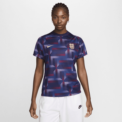 Inglaterra Academy Pro Camiseta de fútbol de manga corta para antes del partido Nike Dri-FIT - Mujer