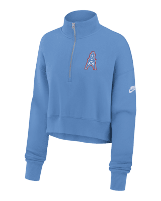 Женские  Tennessee Titans Rewind Phoenix Nike NFL Cropped 1/4-Zip Crew