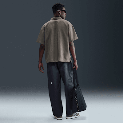 Camisa con botones de manga corta de lino para hombre Nike Life
