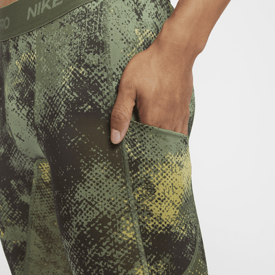 กางเกงรัดรูป Dri-FIT ผู้ชาย Nike Pro Camo