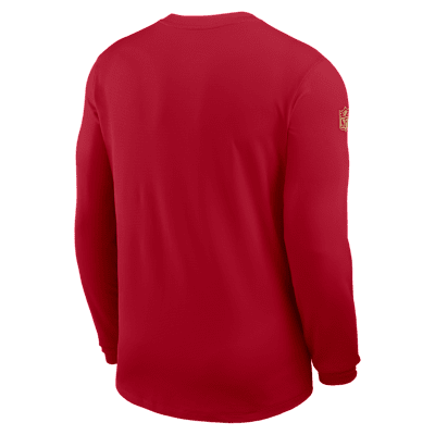 Playera de manga larga Nike Dri-FIT de la NFL para hombre San Francisco 49ers Sideline Coach