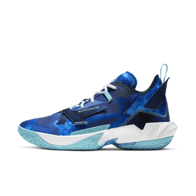 blue jordan basketball shoes