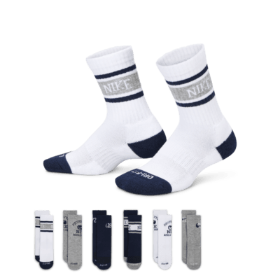 Nike Little Kids' Dri-FIT Varsity Crew Socks (6 Pairs)