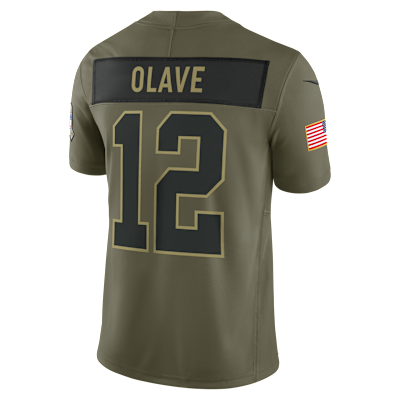 Chris Olave New Orleans Saints Salute to Service Men's Nike Dri-FIT NFL Limited Jersey