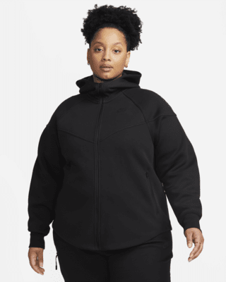 Женское худи Nike Sportswear Tech Fleece Windrunner Full-Zip Hoodie (Plus Size) для бега