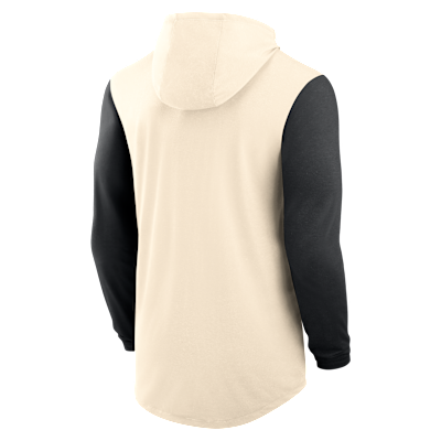 Playera de manga larga universitaria Nike Dri-FIT con gorro para hombre Georgia Legacy