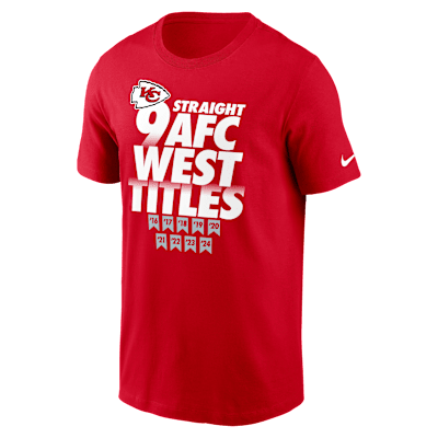 Kansas City Chiefs 4 Straight AFC West Titles Our Time Is Now Men's Nike NFL T-Shirt