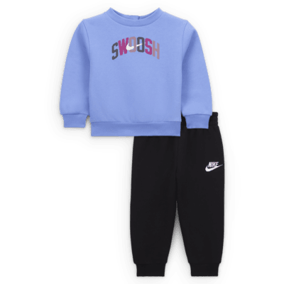 Nike Sportswear Powder Play Baby (12-24M) Lightweight Fleece 2-Piece Crew Set