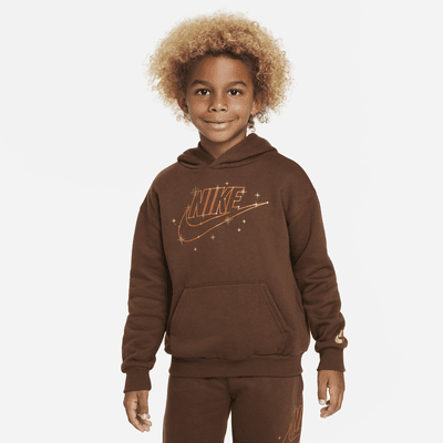 Sudadera con gorro para niños talla pequeña Nike Sportswear Shine Fleece Pullover Hoodie