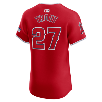 Jersey Nike Dri-FIT ADV de la MLB Elite para hombre Mike Trout Los Angeles Angels