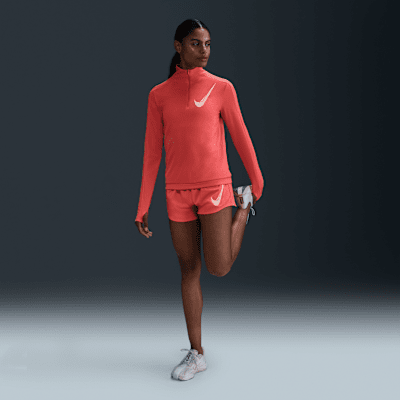 Vêtement deuxième couche de running à demi-zip Dri-FIT Nike Swoosh pour femme