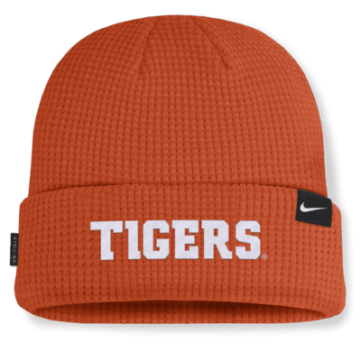 Gorro con dobladillo universitario Nike para hombre Clemson Tigers Sideline Terra