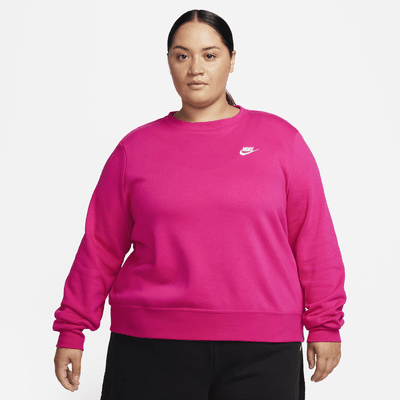 Nike Sportswear Club Fleece Women's Crew-Neck Sweatshirt (Plus Size ...
