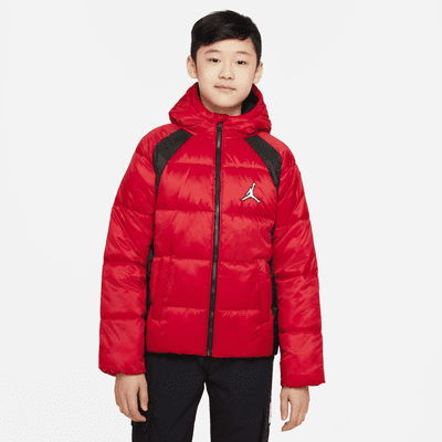 boys red puffa jacket
