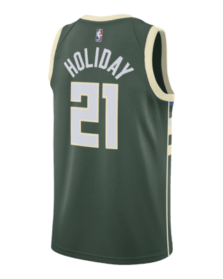 Youth Nike Custom Icon Milwaukee Bucks Swingman Jersey / Large