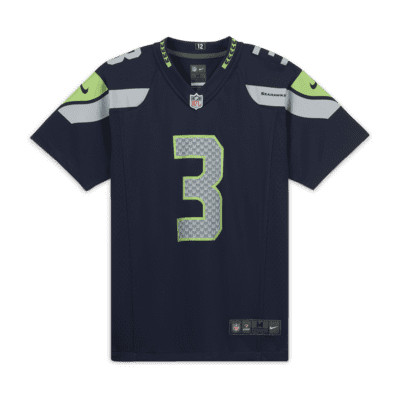 NFL Seattle Seahawks (Russell Wilson) Older Kids' Game American Football  Jersey. Nike LU