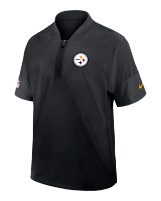 Мужская куртка Pittsburgh Steelers Sideline Coach Nike NFL 1/2-Zip Short-Sleeve