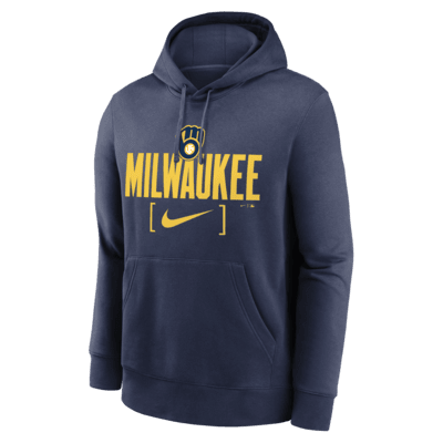 Milwaukee Brewers Club Slack Men's Nike MLB Pullover Hoodie